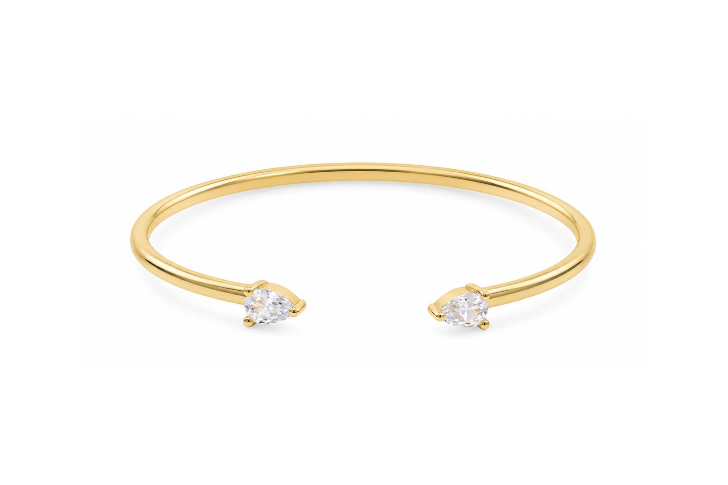 Soleia Open Pear Cuff Bracelet