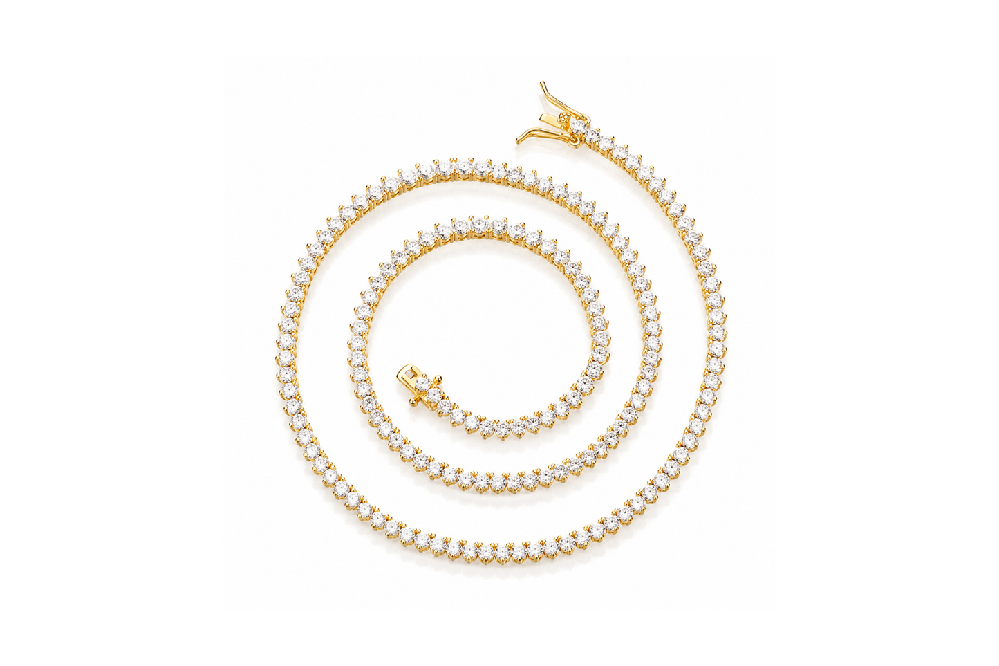 The Signature Tennis Necklace Gold