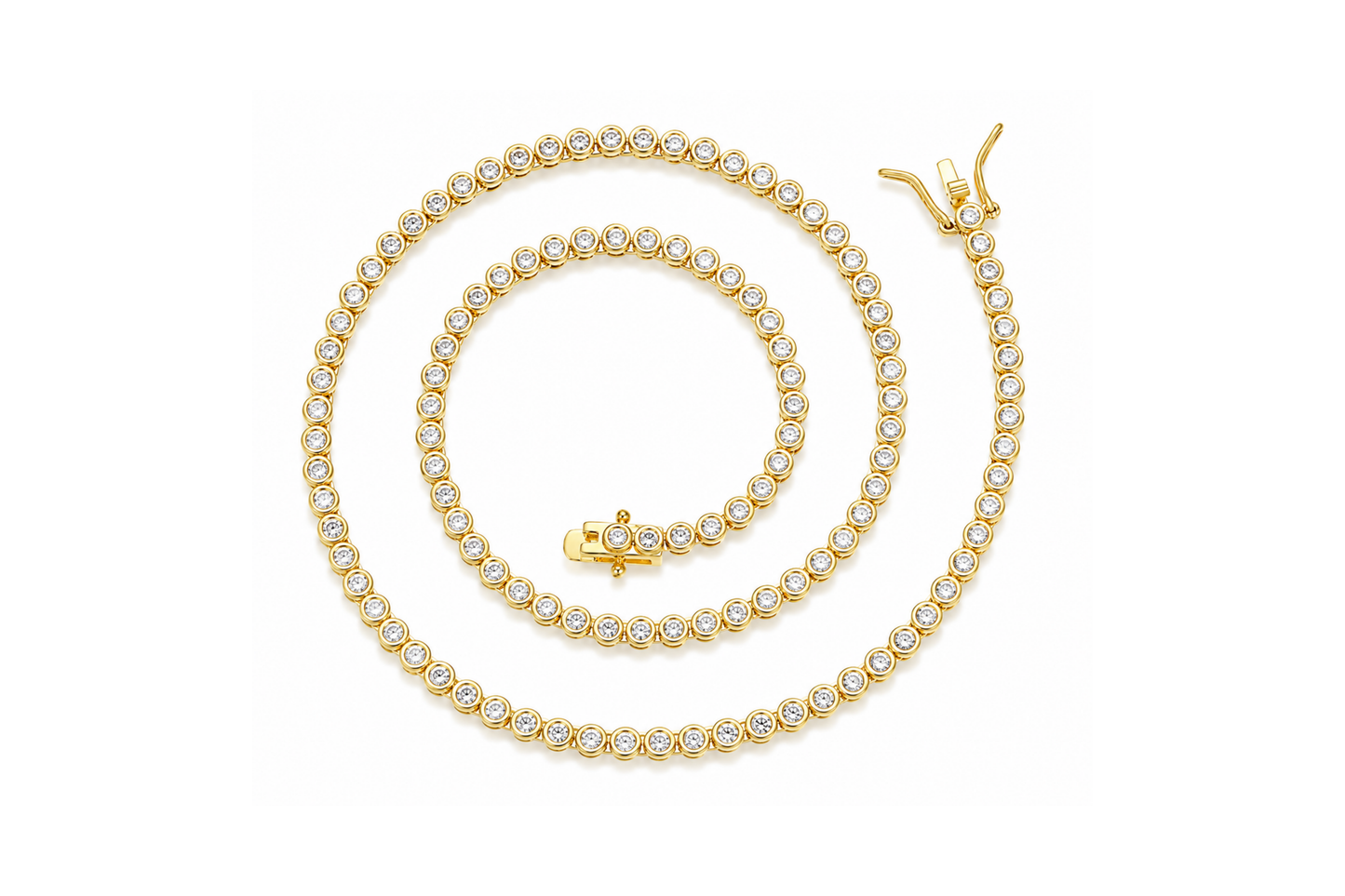 The Signature Bezel Tennis Necklace