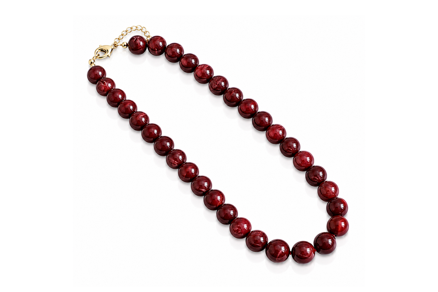 Ruby Tide Bead Necklace