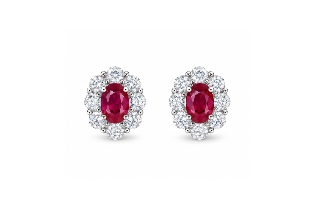 The Ruby Romance Studs