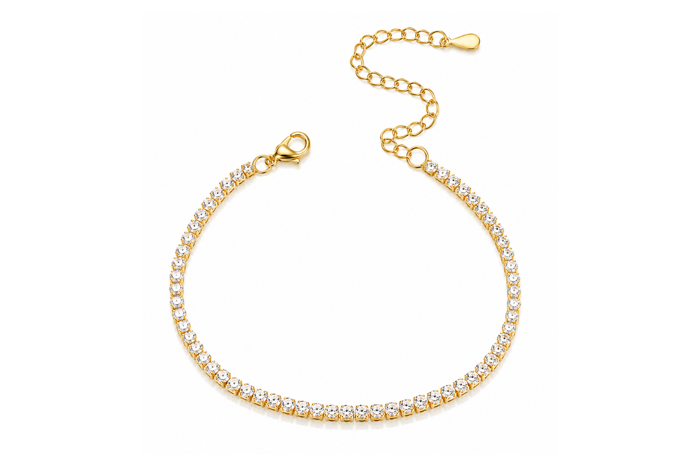Lustra Slim Tennis Bracelet Gold