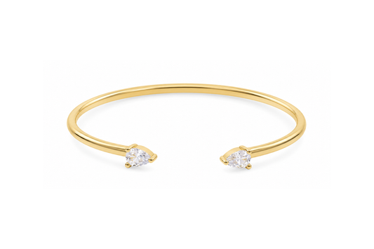 Soleia Open Pear Cuff Bracelet