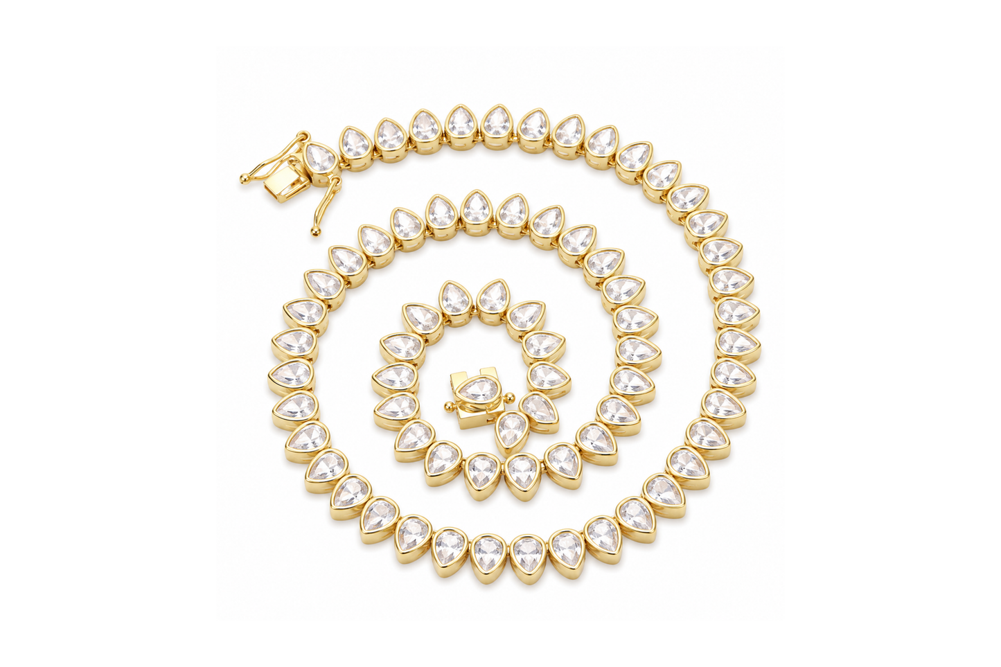 Soleia Pear Tennis Necklace