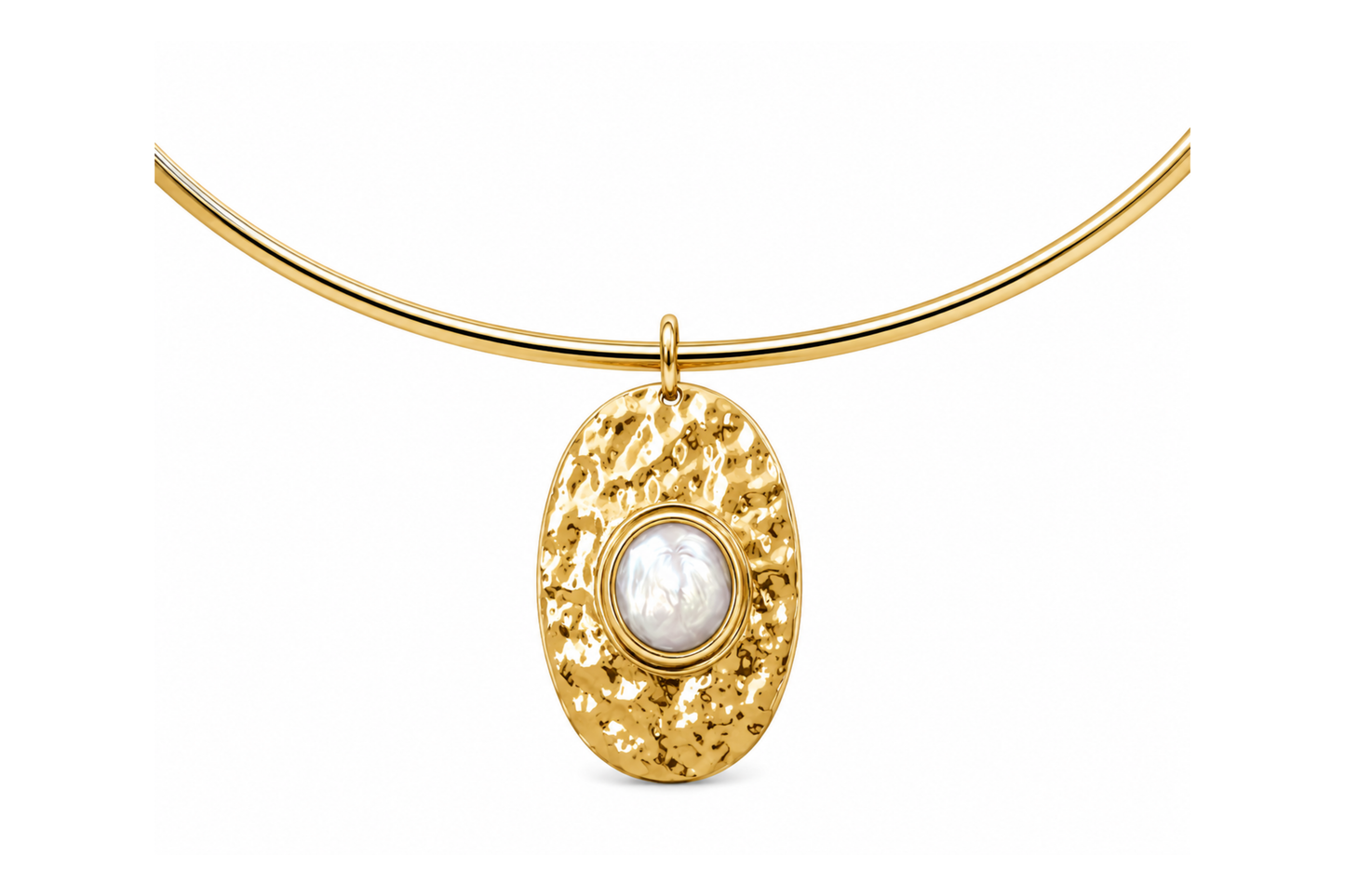 Solea Pearl Omega Necklace