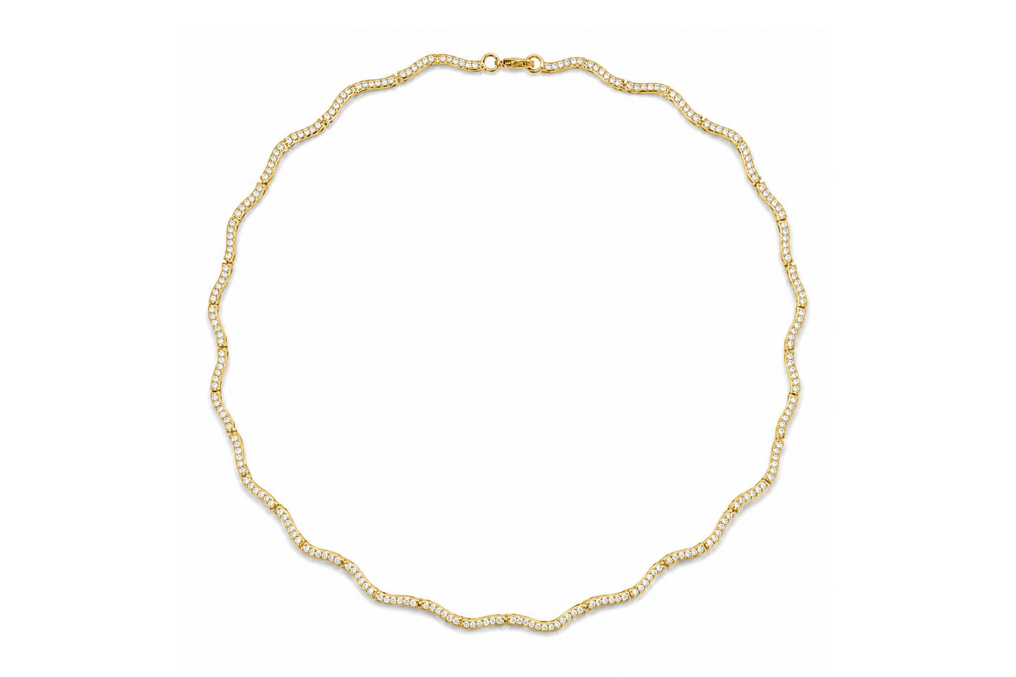 Lustra Curve Necklace Gold