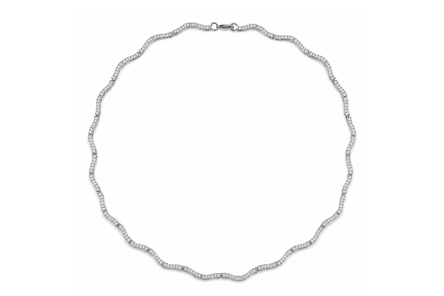 Lustra Curve Necklace Silver