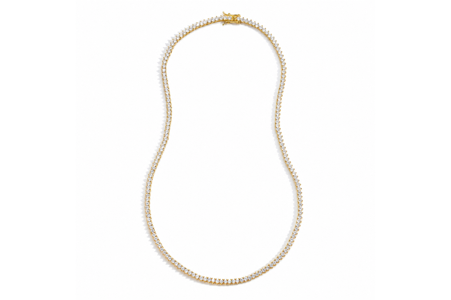 The Signature Tennis Necklace Gold