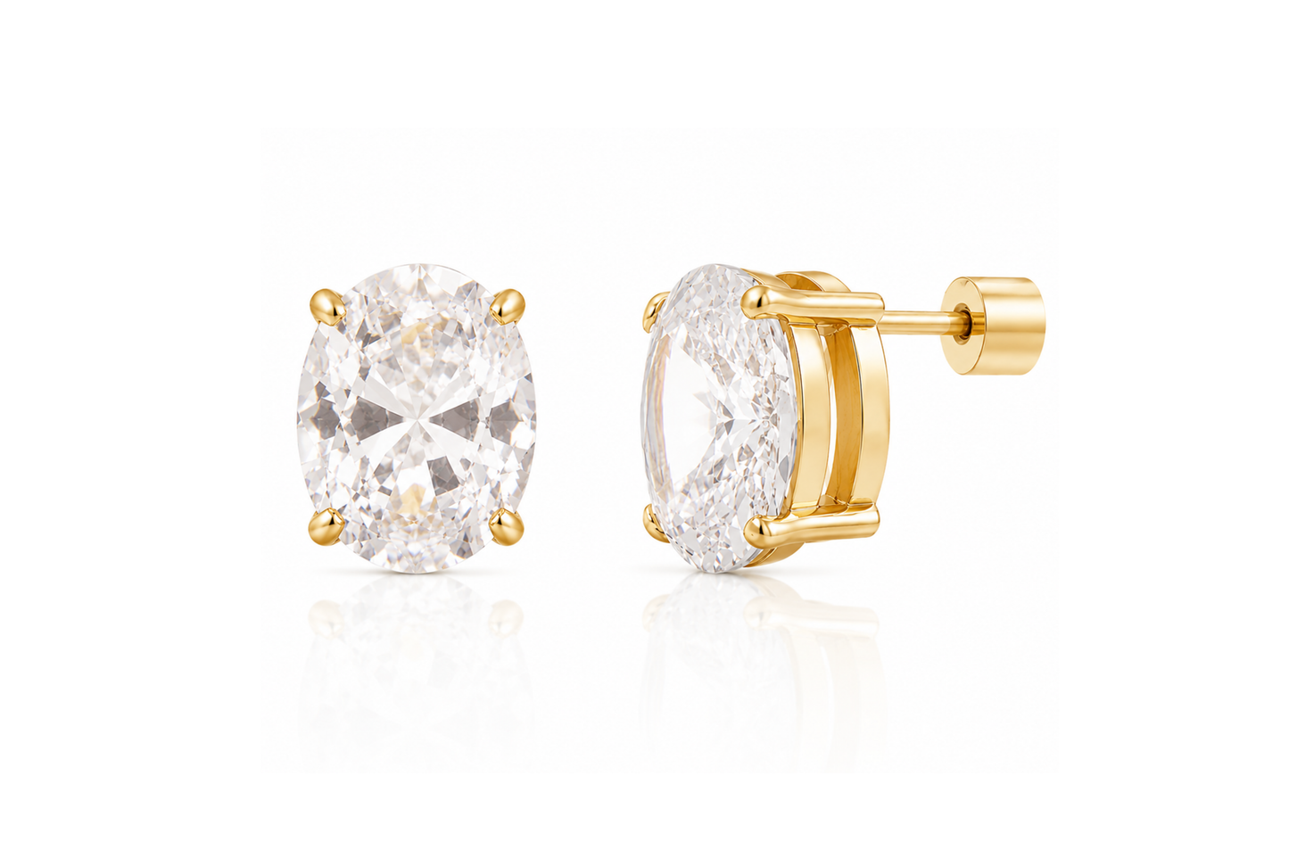 Lustra Oval Studs