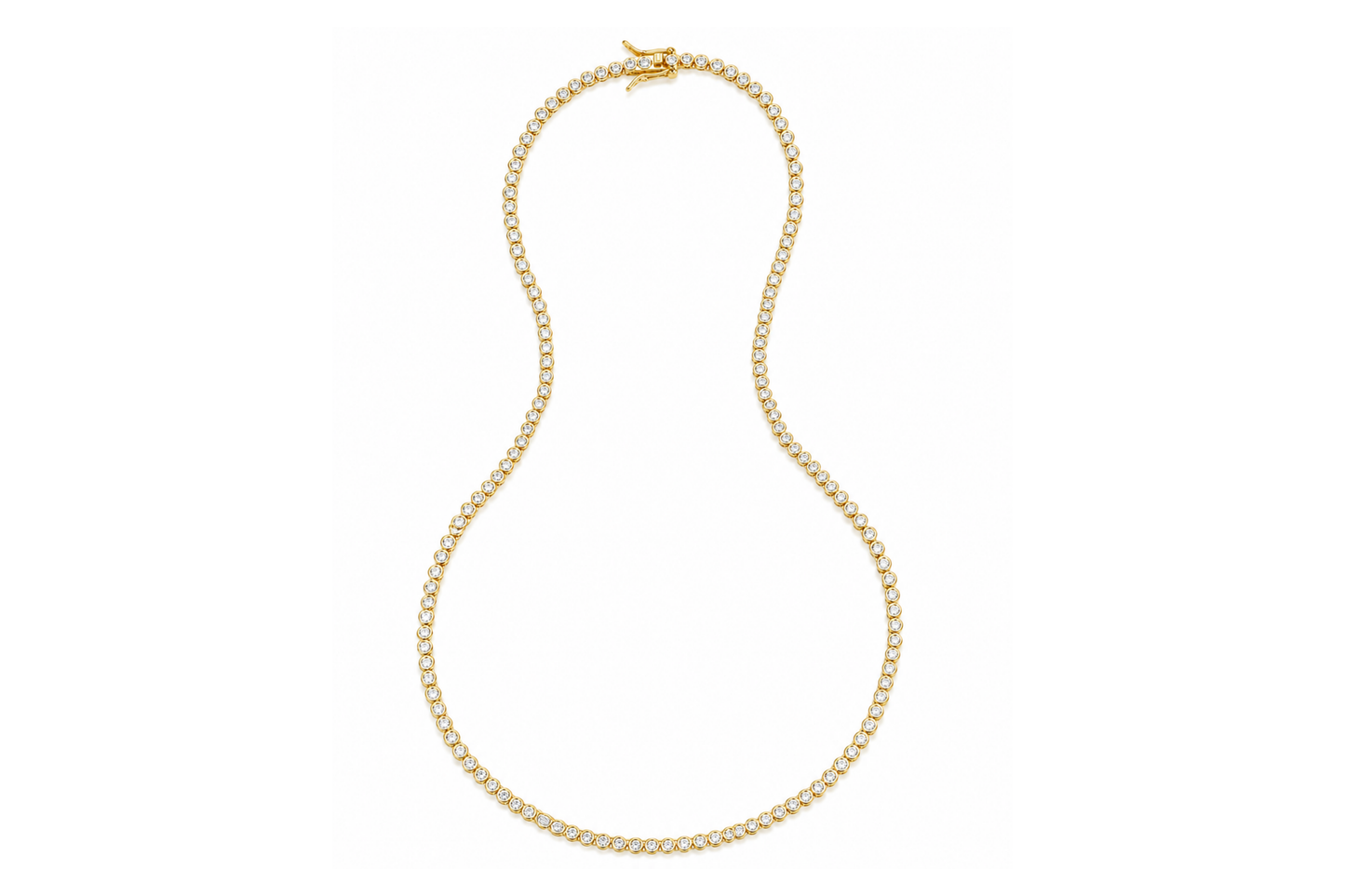 The Signature Bezel Tennis Necklace