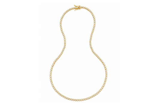 The Signature Bezel Tennis Necklace