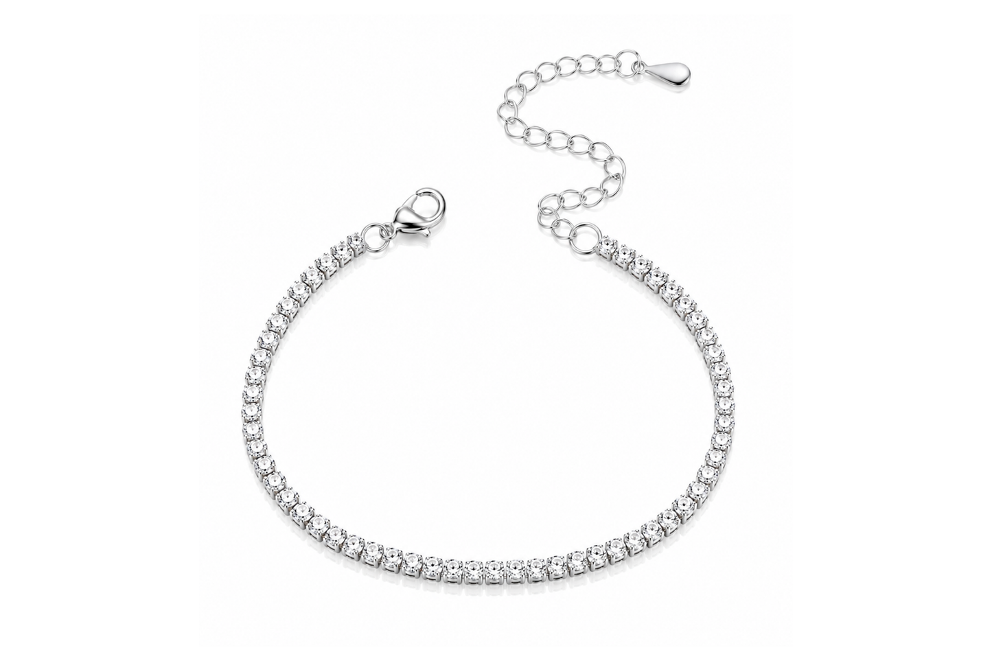 Lustra Slim Tennis Bracelet Silver