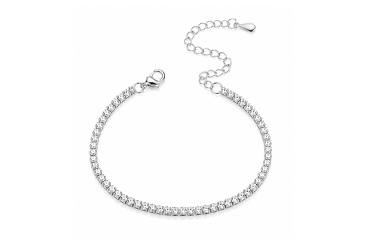 Lustra Slim Tennis Bracelet Silver