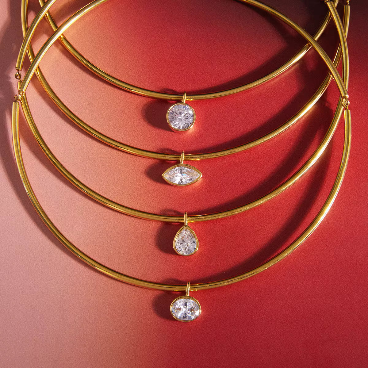 Omega Necklace Marquise