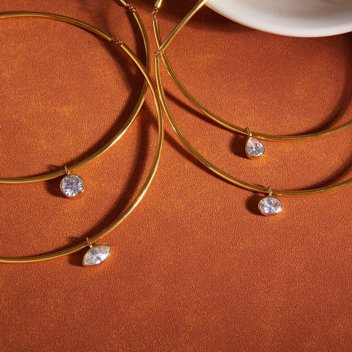 Omega Necklace Marquise